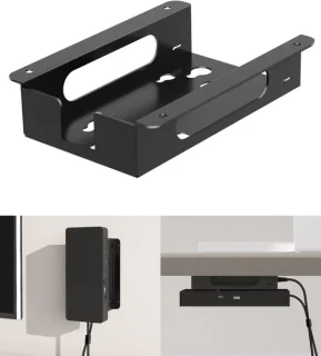 Thijox - metalen houder voor laptop docking station - onder tafel en wandhouder