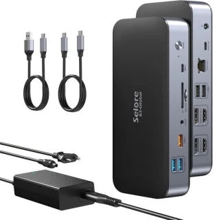 Thijox USB-C DisplayLink docking station 15 in 1