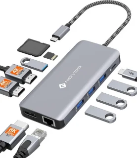 Thijox USB C docking station 11 in 1