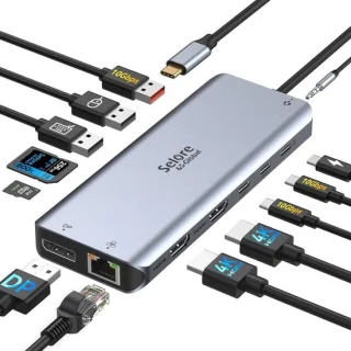 Thijox usb-c docking station 13-in-1