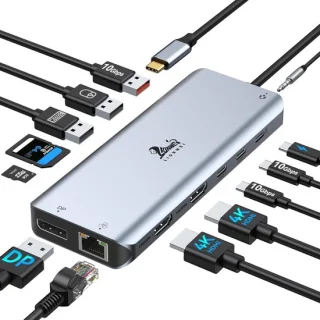 Thijox usb-c docking station 13-in-1
