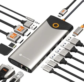 Thijox usb-c docking station 15-in-1