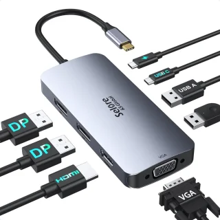 Thijox usb c dockingstation 8 in 1 multiport adapter