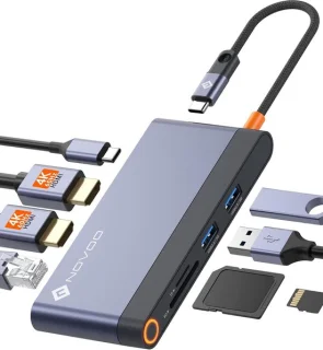 Thijox usb c hub docking station 8-in-1