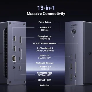 Thunderbolt 4 Dock voor laptop