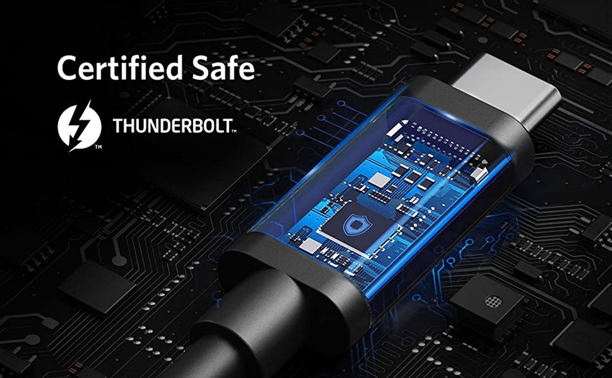 Thunderbolt 4 kabel 100W 8K 40Gbit/s Intel