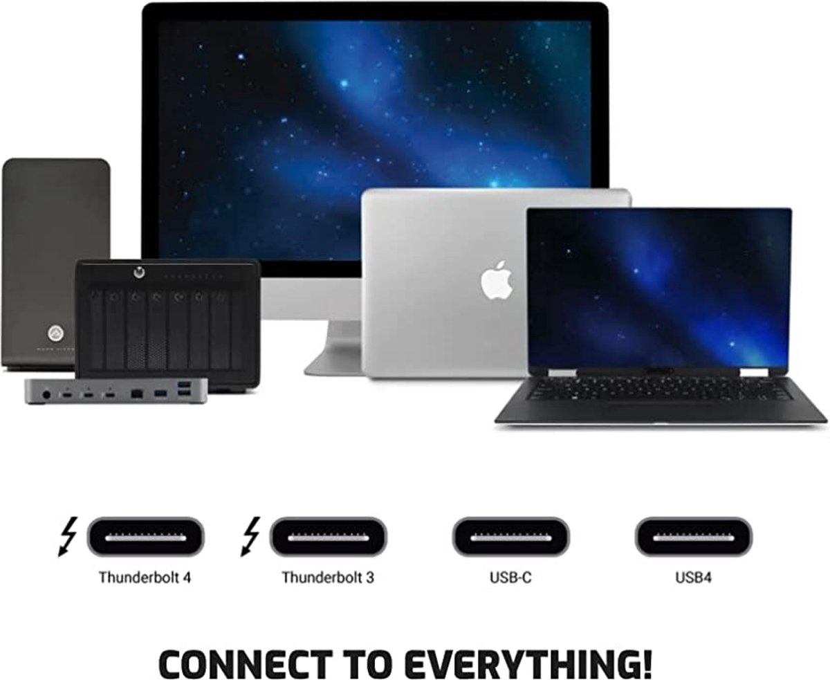 Thunderbolt 4 kabel 100W 8K 40Gbit/s Intel