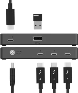 Thunderbolt 4 usb-hub met 60w opladen