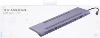 T'nB DOCKUSBC11 Laptop Dock USB-C Zilver
