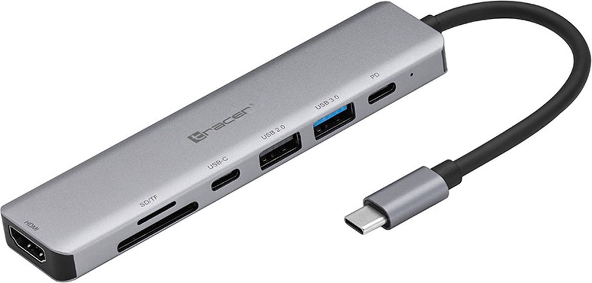 Tracer Adapter USB-C met HDMI en kaartlezer