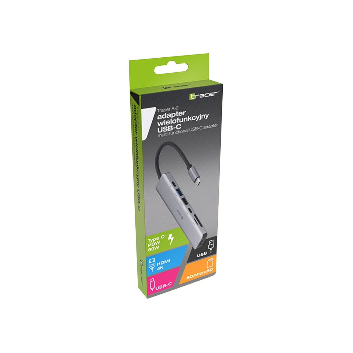 Tracer Adapter USB-C met HDMI en kaartlezer