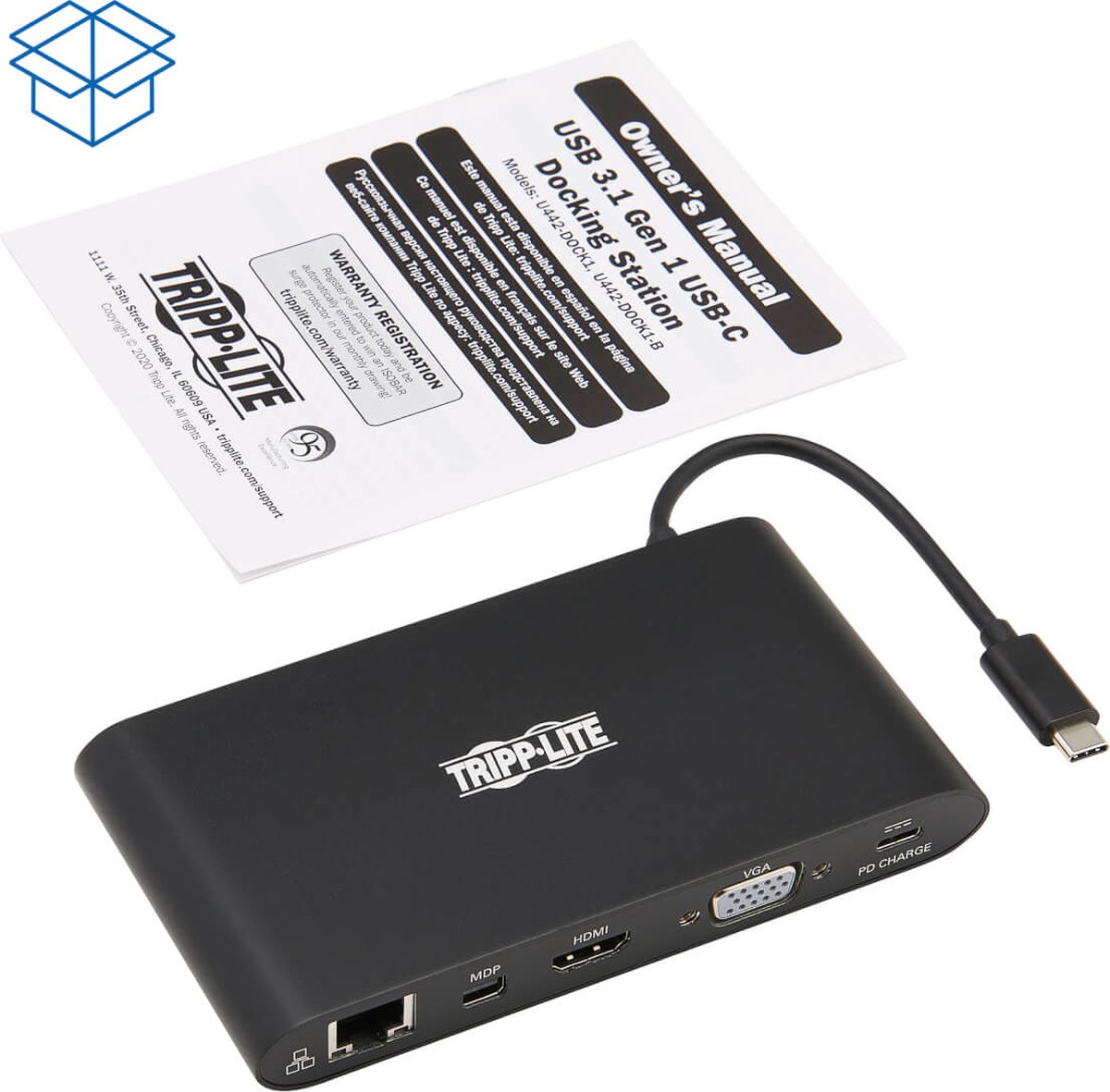 Tripp-Lite U442-DOCK1-B USB-C Laptop Docking Station Black