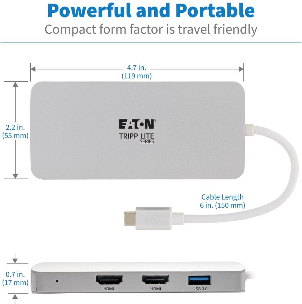 Tripp Lite U442-DOCK12-S USB-C Docking Station Silver