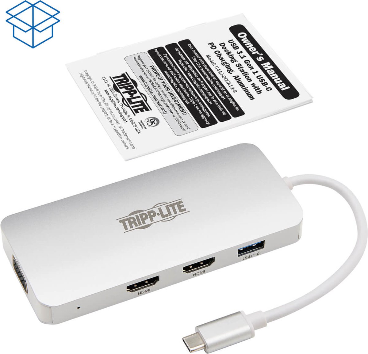 Tripp Lite U442-DOCK12-S USB-C Docking Station Silver