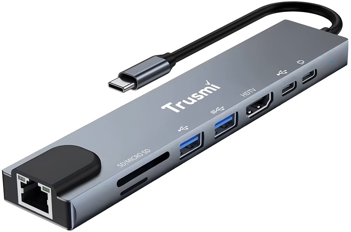 Trusmi DS01-02 8-in-1 USB-C Dockingstation