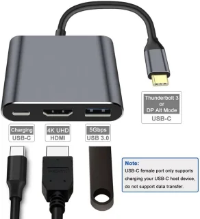 Type-C-adapter - converterhub - grijs