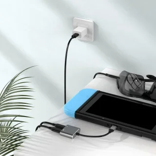 Type-C Docking Hub - AR Oplaadadapter - Snelle Dataoverdracht - PD100W Snelladen - 4K60Hz Uitvoer - Spacegrijs