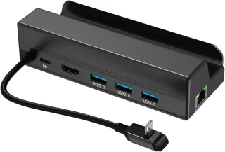 Type C docking station hub, zwart