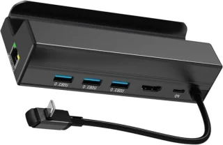 Type C docking station hub, zwart