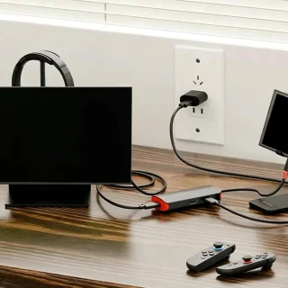 Type-C docking station usb-hub adapter grijs