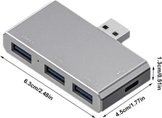 Type c docking station - zilver/grijs