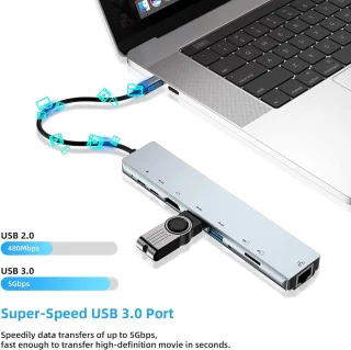 Type-C Dockingstation - Metalen Adapter