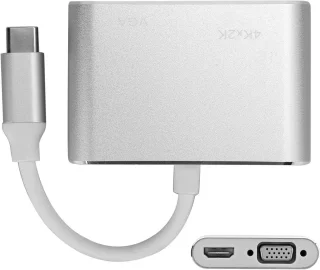 Type-C Hub Adapter Dock - Zilver