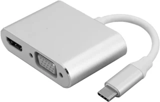 Type-C Hub Adapter Dock - Zilver