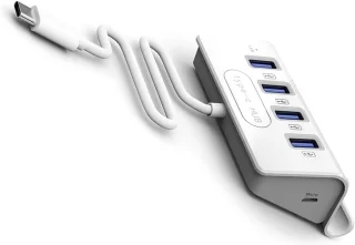 Type-C hub met 4 poorten - wit