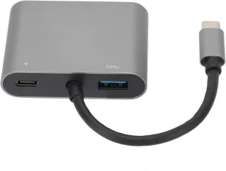 Type-C hubadapter USB adapter zilver
