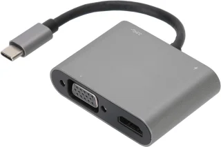 Type-C hubadapter USB adapter zilver