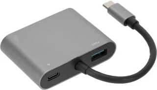 Type-C hubadapter USB adapter zilver