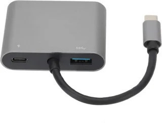 Type-C hubadapter USB adapter zilver