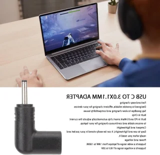Type C naar 3.0x1.1mm DC male-adapter