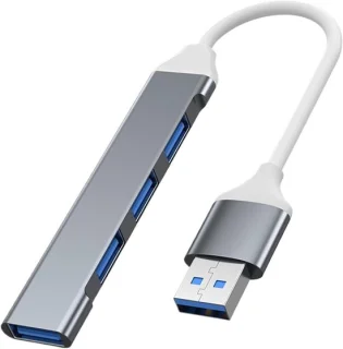 Type-C USB hub multiport adapter grijs