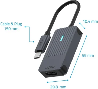 UCA-1004 USB-C Adapter Donkergrijs