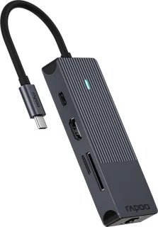 UCM-2004 USB-C Multiport Adapter, Donkergrijs