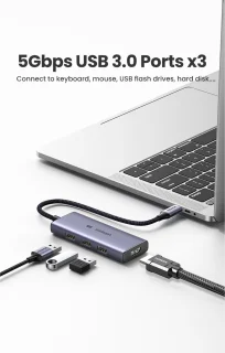 Ugreen 50629 Laptop Dock Type-C Zilver