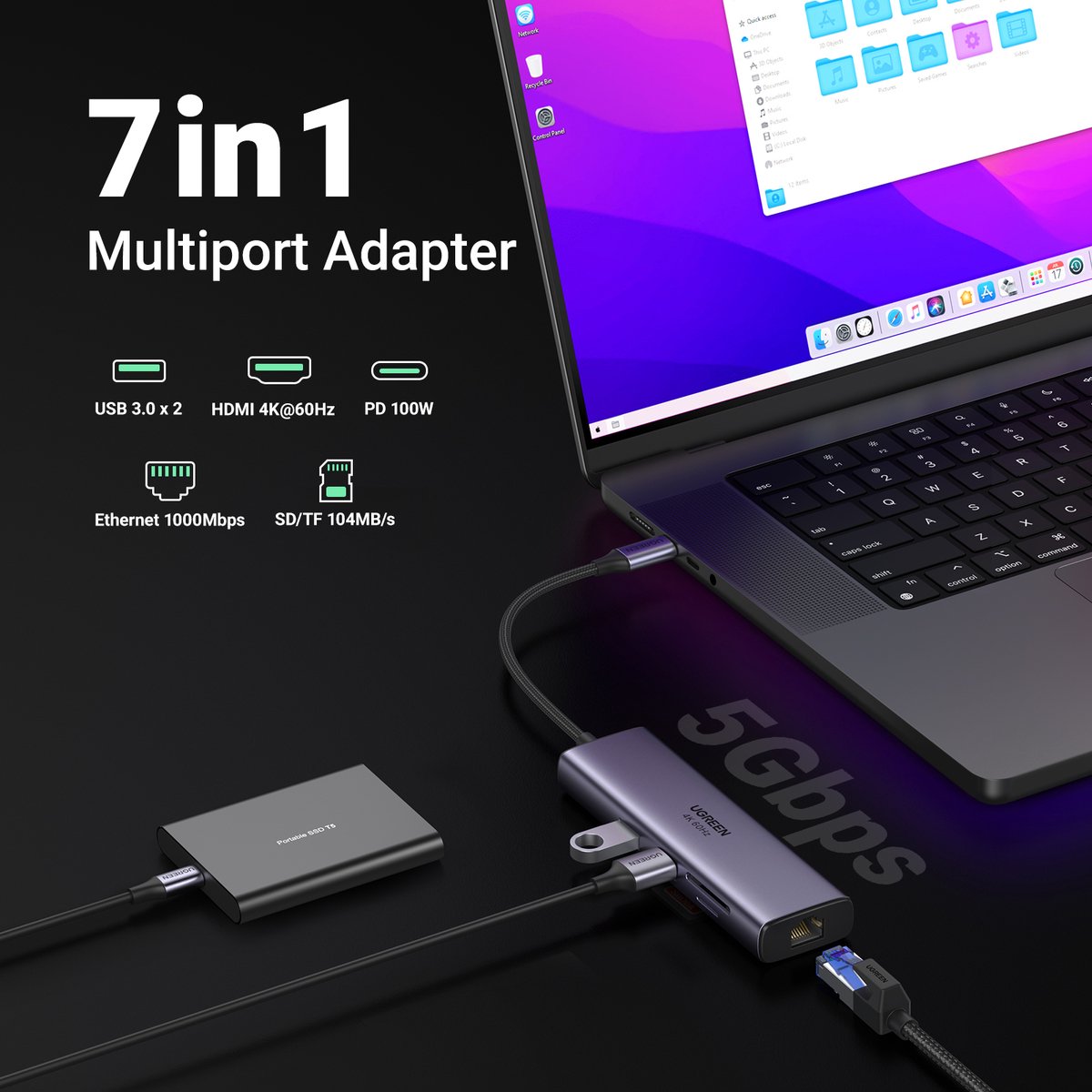 UGREEN 7-in-1 USB-C Hub
