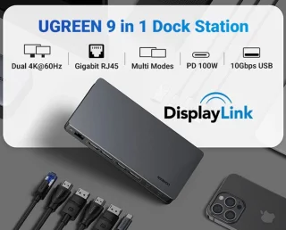 Ugreen CM615 V2.1 PRO Docking Station USB-C Gray
