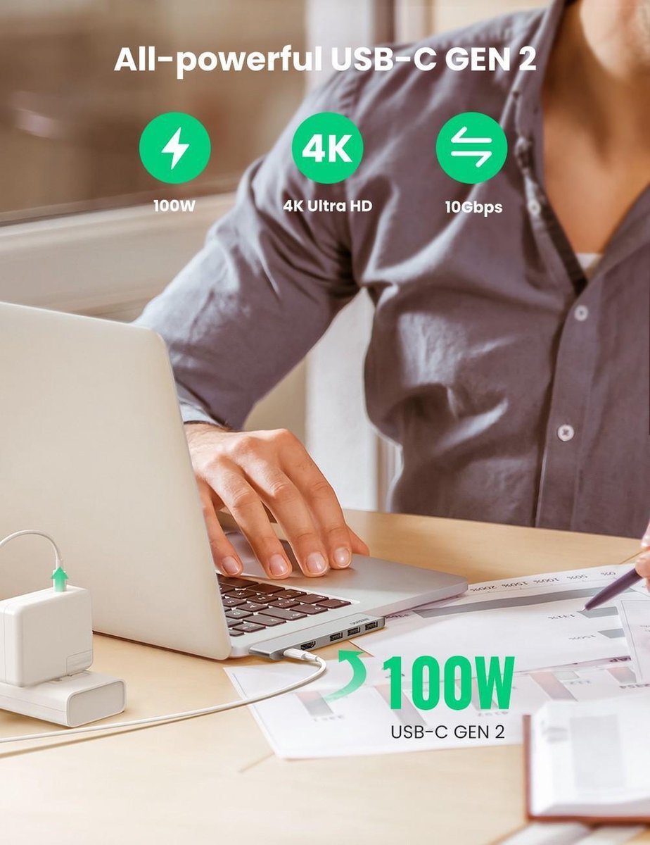 Ugreen MacBook Dock USB-C HUB Thunderbolt HDMI 3x USB3.0