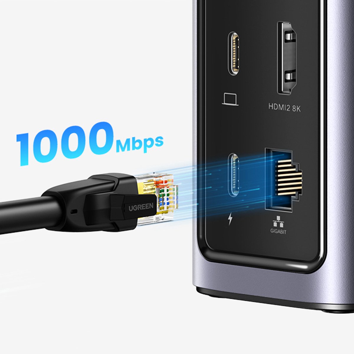 Ugreen USB-C Docking Station 12-in-1 Zilver