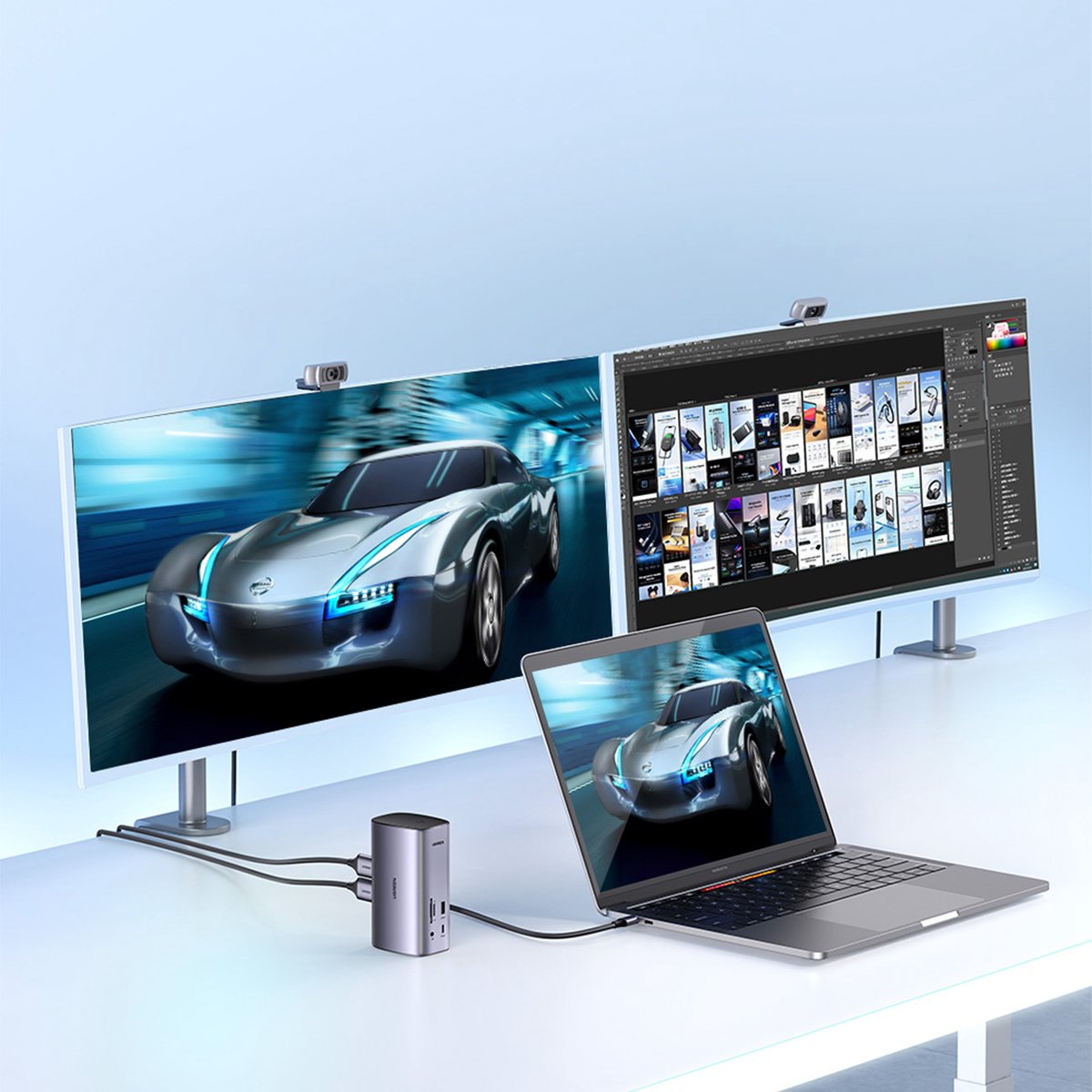Ugreen USB-C Docking Station 12-in-1 Zilver