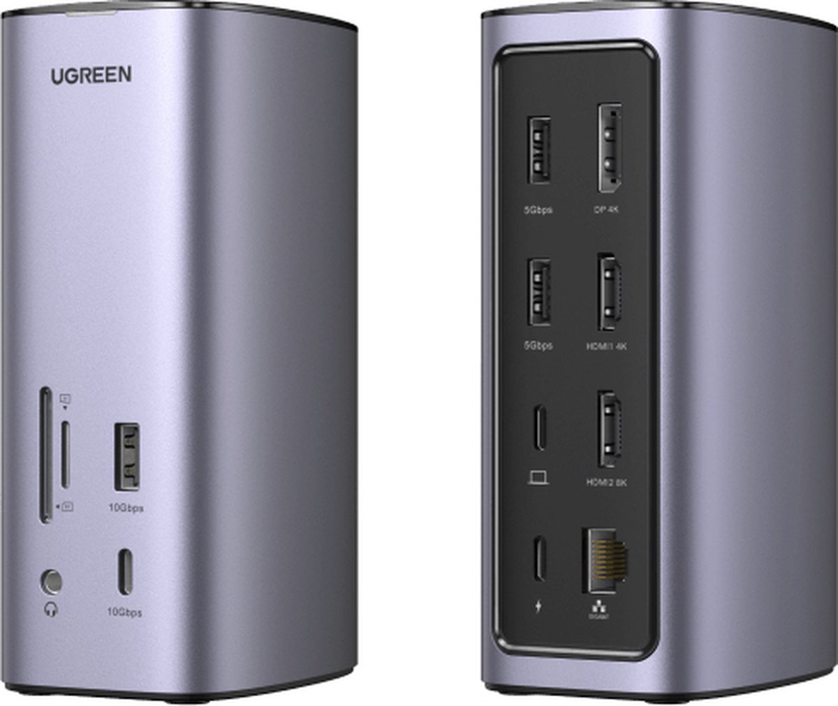 Ugreen USB-C Docking Station 12-in-1 Zilver