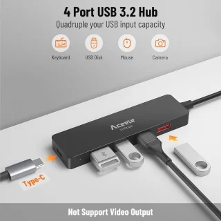Ultraslim 4-poorts USB 3.2-hub