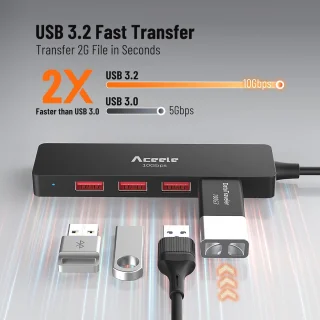 Ultraslim USB-hub 4-poorts