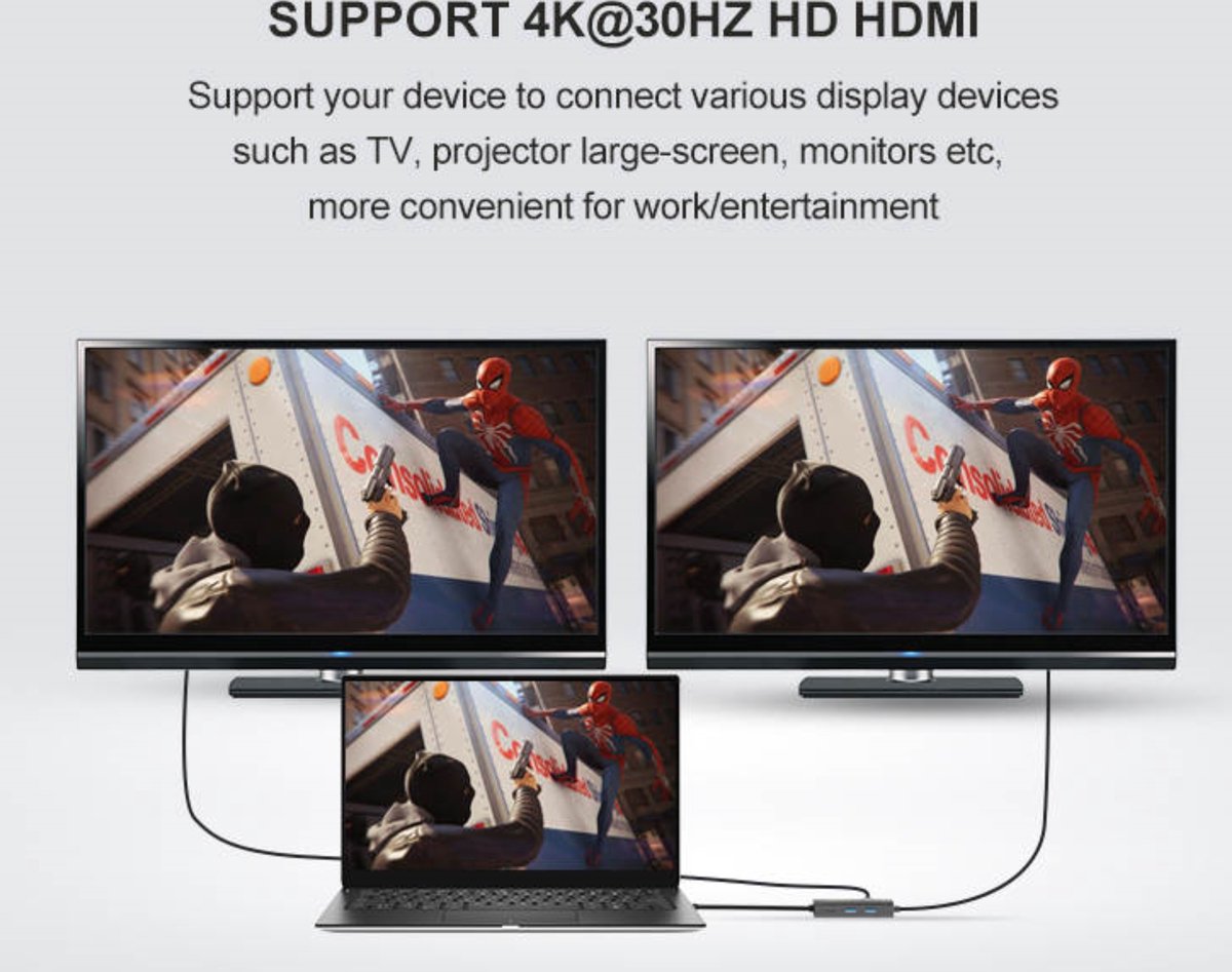 Uniean 6-in-1 USB-C Hub Docking Station