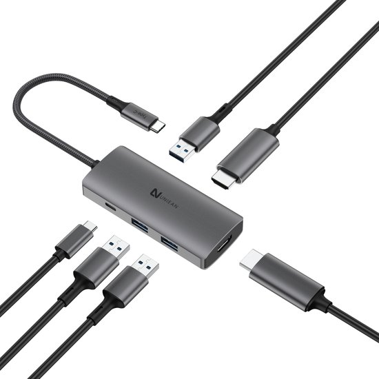 Uniean 6-in-1 USB-C Hub Docking Station