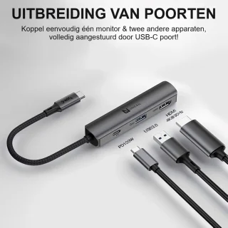 Uniean USB-C HUB 3-in-1 Laptop Docking Station