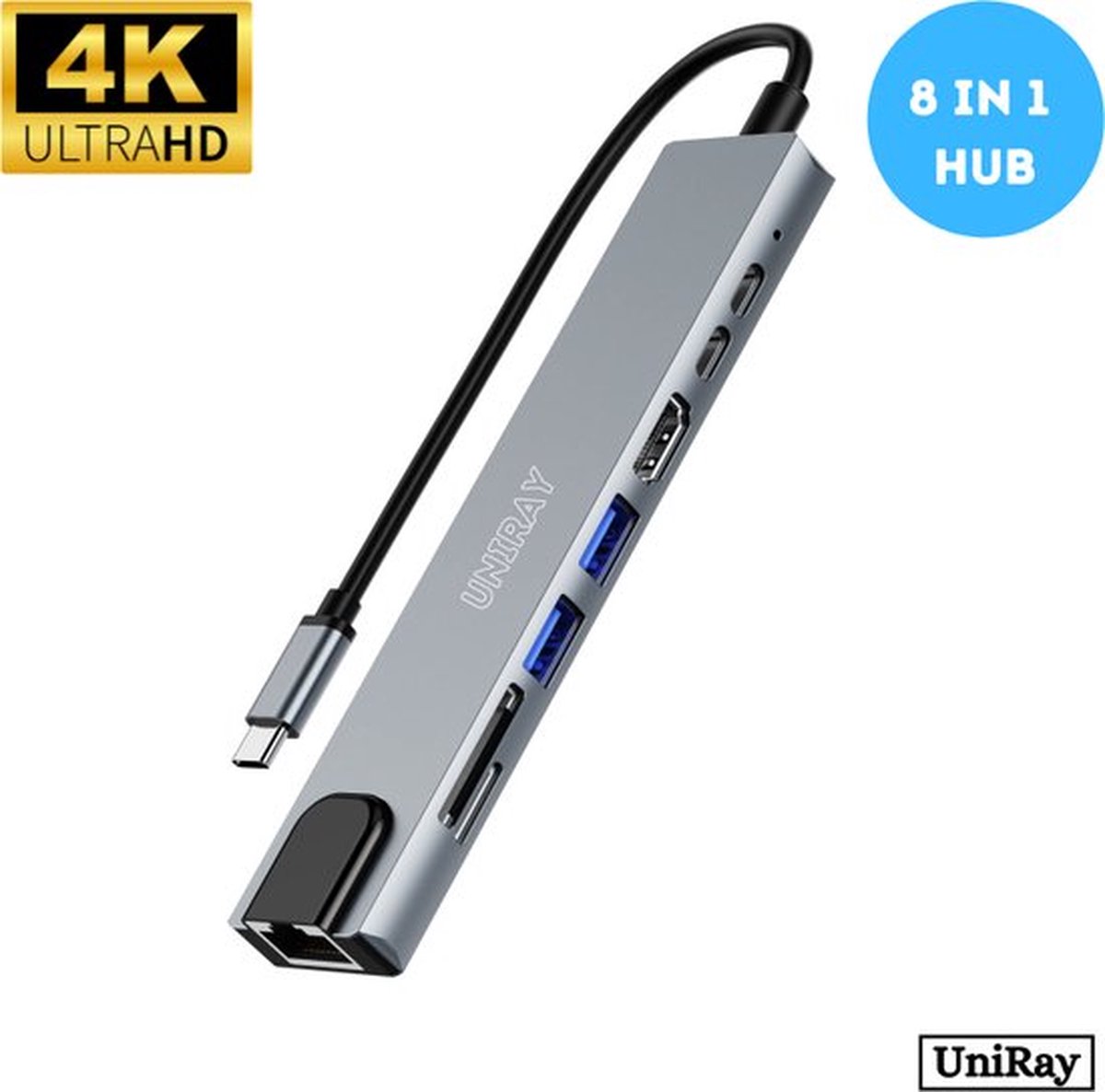UniRay 8-in-1 Hub Type-C Docking Station